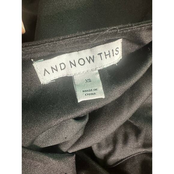 And Now This black long sleeves cowl neck bodysuit size XS - Picture 3 of 14